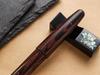 WANCHER DREAM PEN True Ebonite Marble Red Cigar Shape Fountain Pen Fine (F Nib)