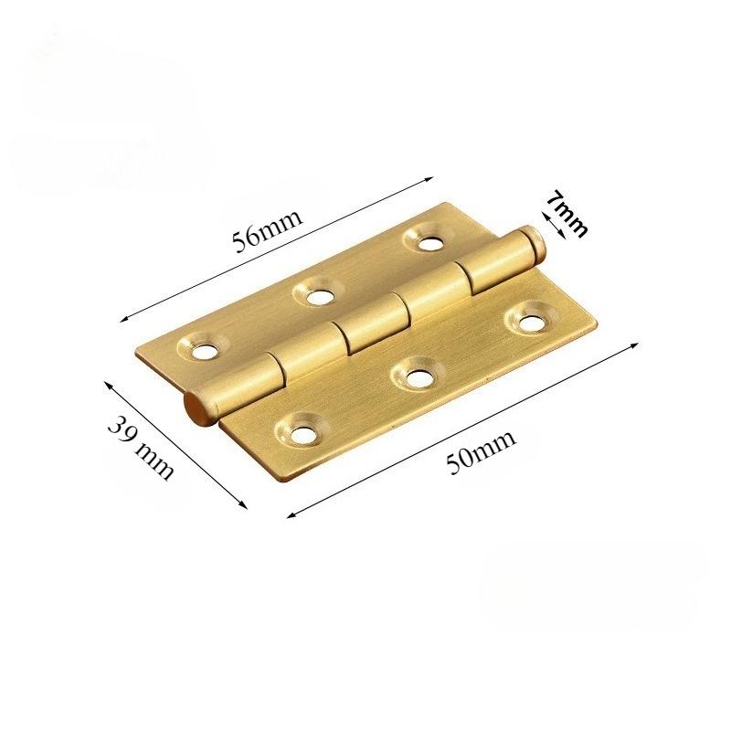 4 Pieces of High-end Brass Hinges Bedroom Wardrobe Door Hinges Kitchen Drawer Cabinet Hinges Wooden Furniture Accessories