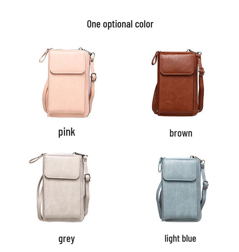Summer 2024 Women's Multi-functional Crossbody Phone Bag with Zipper & Snap Button