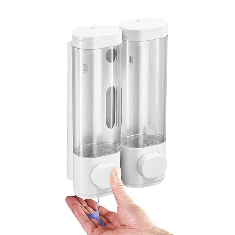Triple 350ml Shower Bath Shampoo Dispenser Multi-Purpose Wall-Mount Body Wash Dispenser Large Capacity for Bathroom Accessories