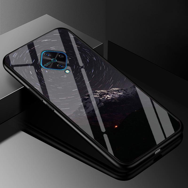 Tempered Glass Case For Vivo V17 Case Russia Glass Back Cover Soft Bumper For Vivo V17 Phone Cases V 17 Funda Y9s S1 Pro Coque
