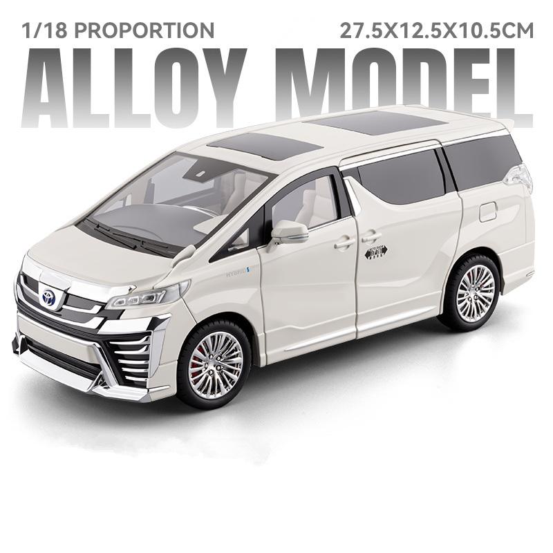 1/18 Vellfire Alphard MPV Alliage Luxy Modèle de Voiture Diecasts Véhicules en Métal Modèle de Voiture Simulation Son et Lumière Collection Jouet Cadeau pour Enfants