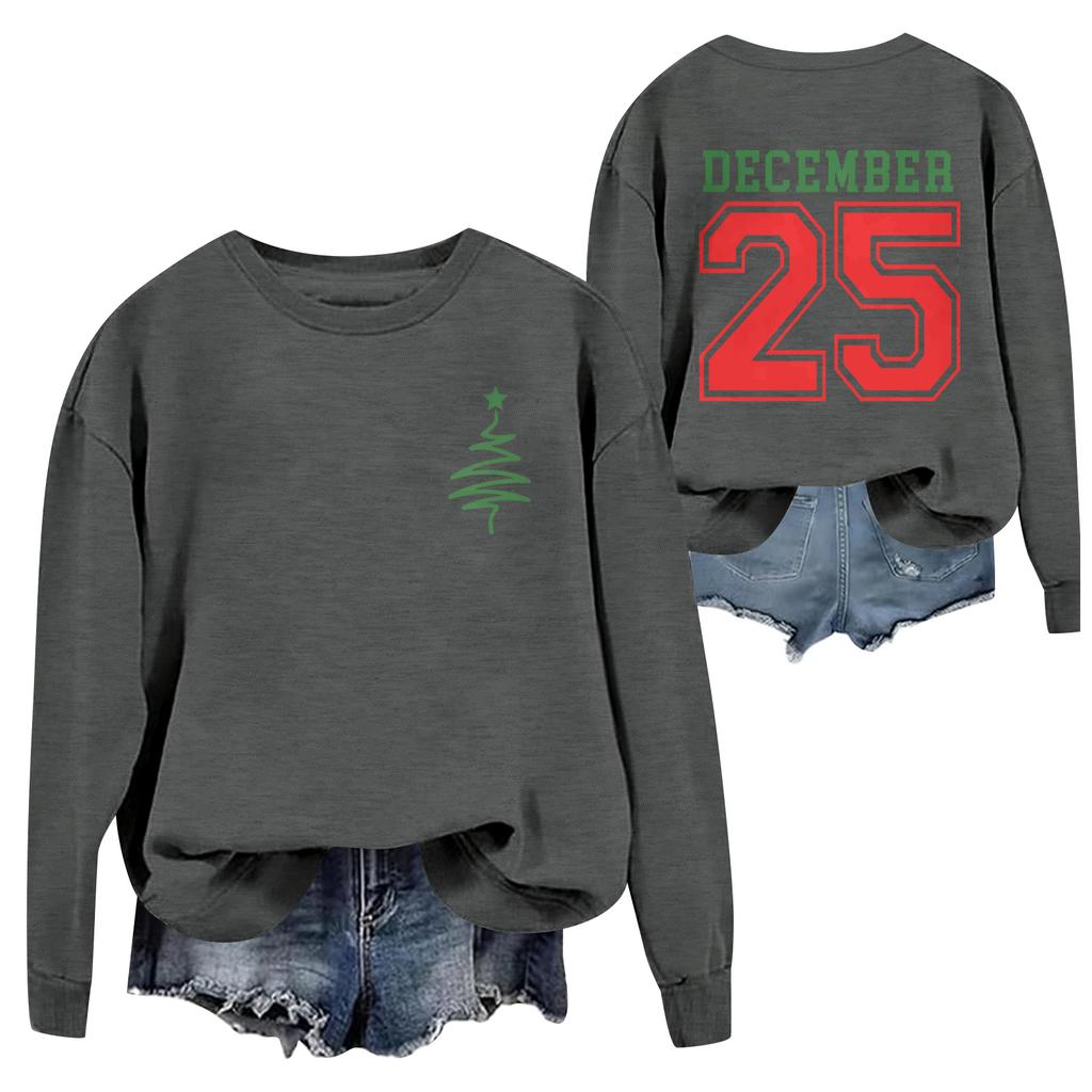 Christmas T-Shirts And Sweatshirts, Women'S Sweatshirts, Long-Sleeved Pullover Sweatshirts, Women'S Long-Sleeved Tops