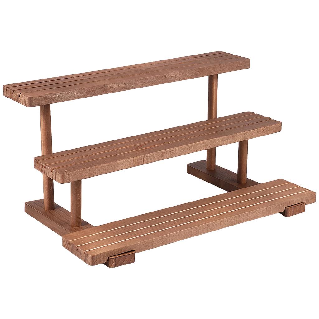 Wood Cupcake Riser Display Stand Dessert Window Counter Perfume Cosmetics Rack Dessert Model Mini Figure Shelf