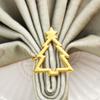 6PCS Christmas Tree Napkin Ring,Festiva Table Napkin Buckle,Diamond Deer Crafts Holder for Party Dinner Christmas Decor