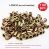 150-Piece Rivet Nut Set: Galvanized, Inch & Metric