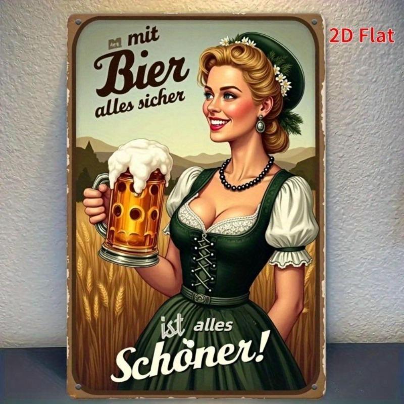 Pin-Up Girl Blechschilder, Garage Werkstatt Metalldekor 20x30cm