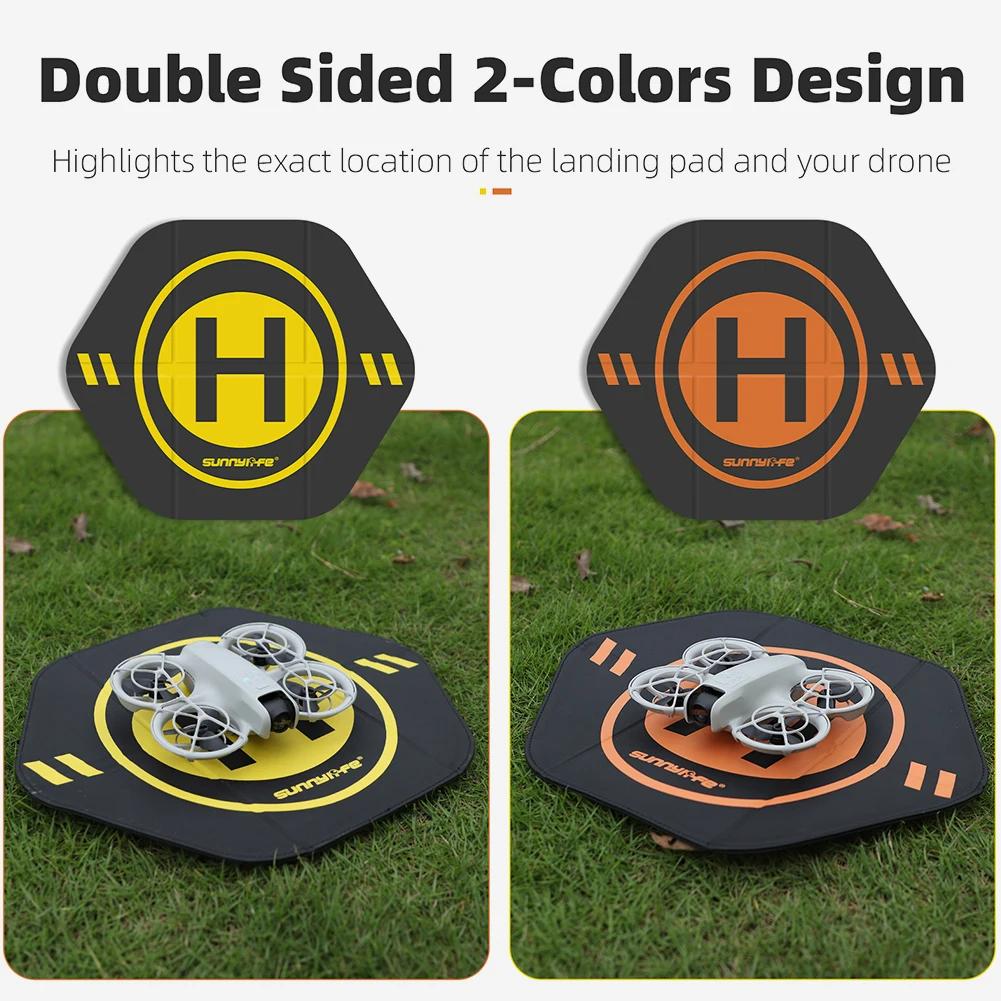 Foldable Landing Pads 35CM For DJI NEO/ AVATA 2/1/MINI Series Double Sided Drone Parking Mat Leather Aircraft Mat Accessories