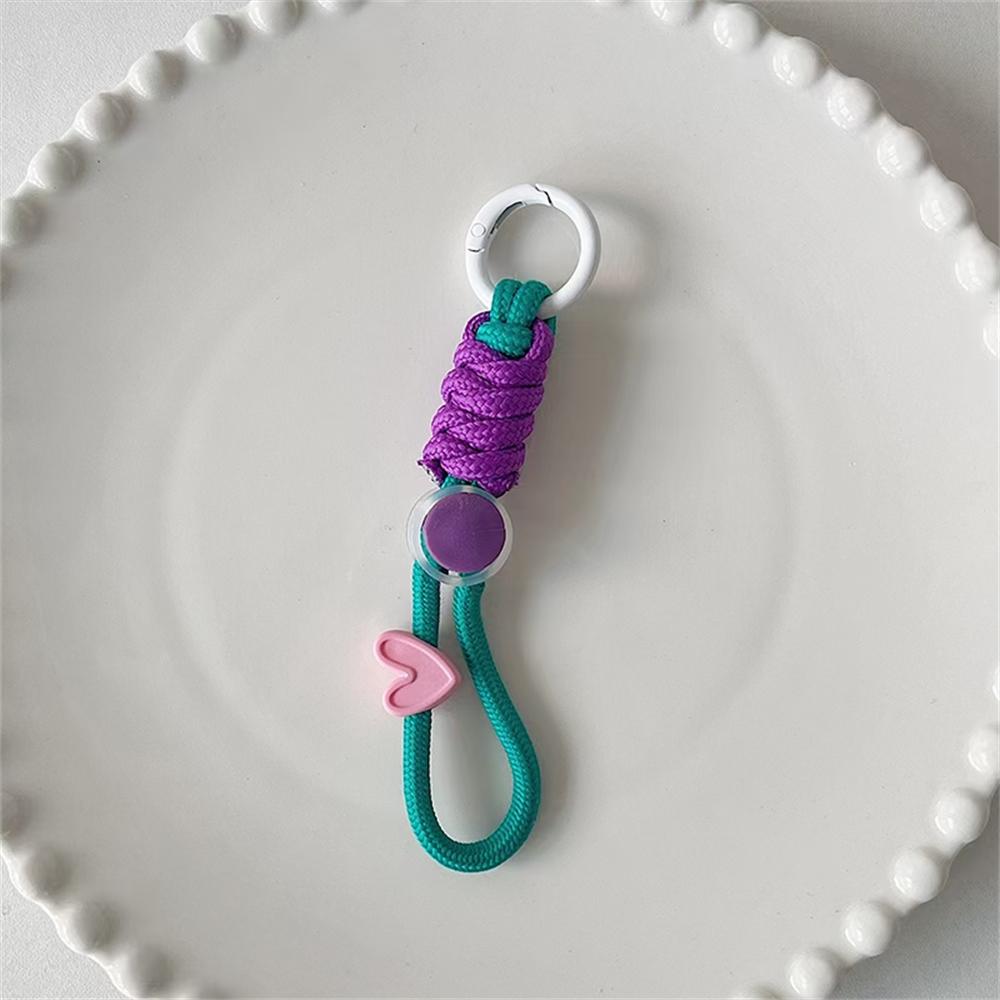 Cute Stylish Happy Heart Wrist Phone Lanyard Outdoor For iPhone Universal Case Nylon Rope Card Cord Clip Hanging Anti-lost Strap