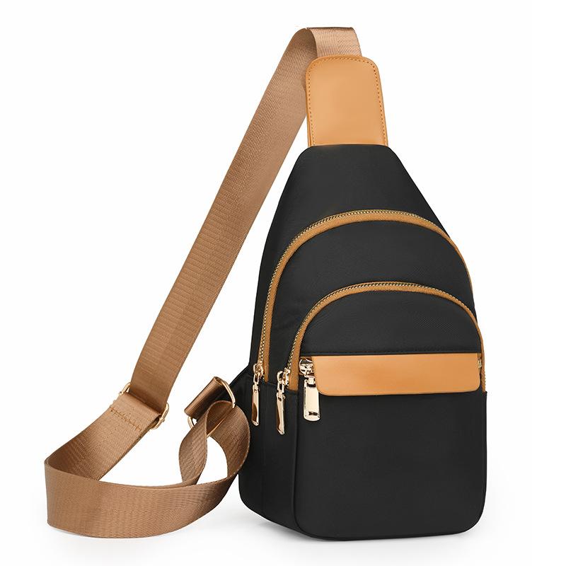 Dámska náprsná taška s kontrastnou farbou, veľkokapacitná taška cez rameno/crossbody