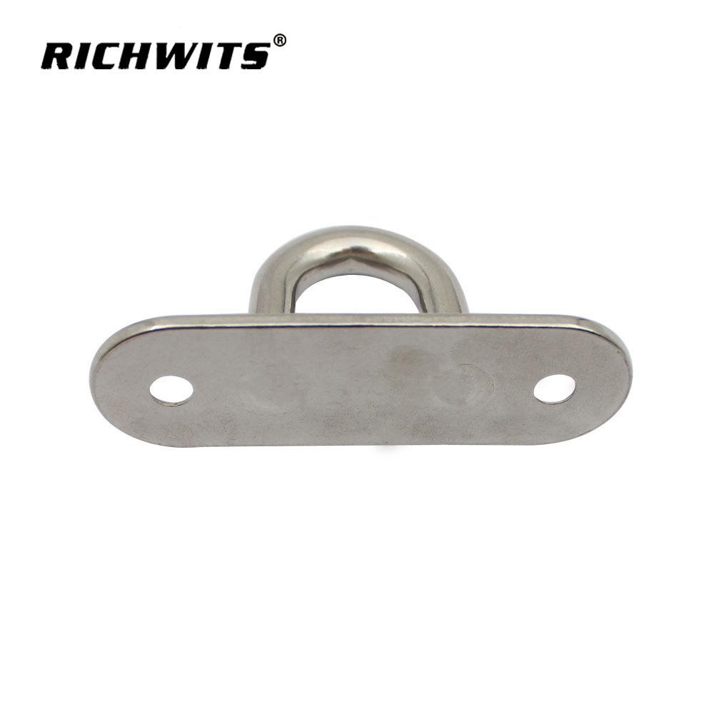 Stainless Steel Oval Door Latch Eye Plate & Buckle 304/316