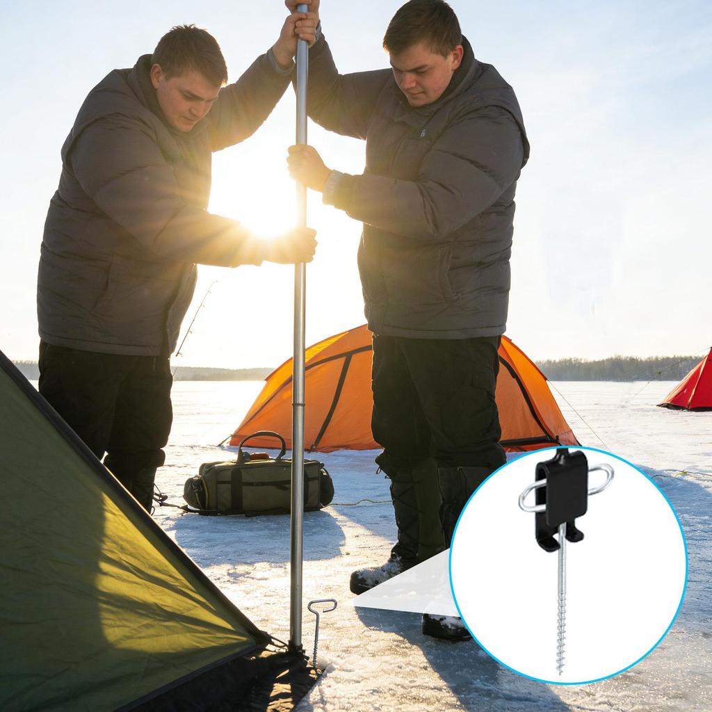 Ice Fishing Tent Drill Tool Universal Outdoor Camping Metal Tent Peg Stake Ice Fishing Shelter Drill Adapter For Outdoor Camping