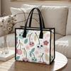 Cute Cartoon Cherry Printed Tote Bag for Daily Casual Shopping Portable Lightweight Women Handbag
