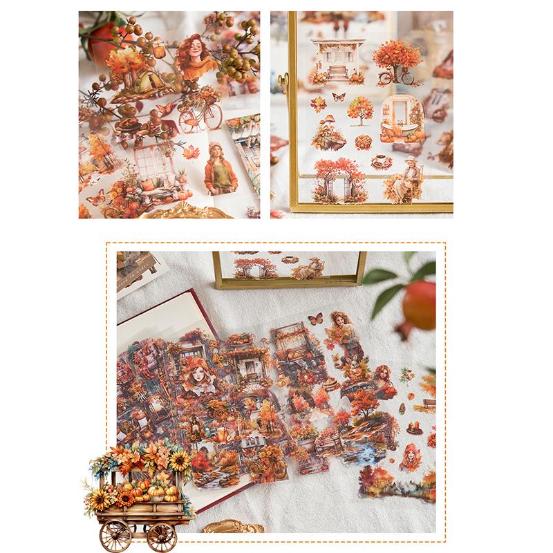 20 Sheets,Garden Sticker Book , Scrapbook Material Notebook Phone Case Diary Aesthetic Decorative Stationery Stickers