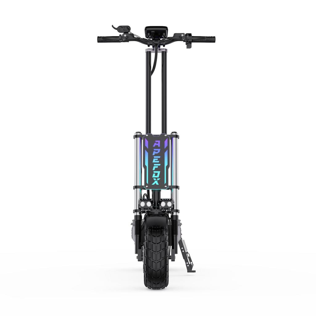 Electric Scooter OOTD 13" 3000Wx2 Dual Motor Electric Off-Road Scooter 60V 31.2AH Max Range 100Km Load 150Kg Black T90
