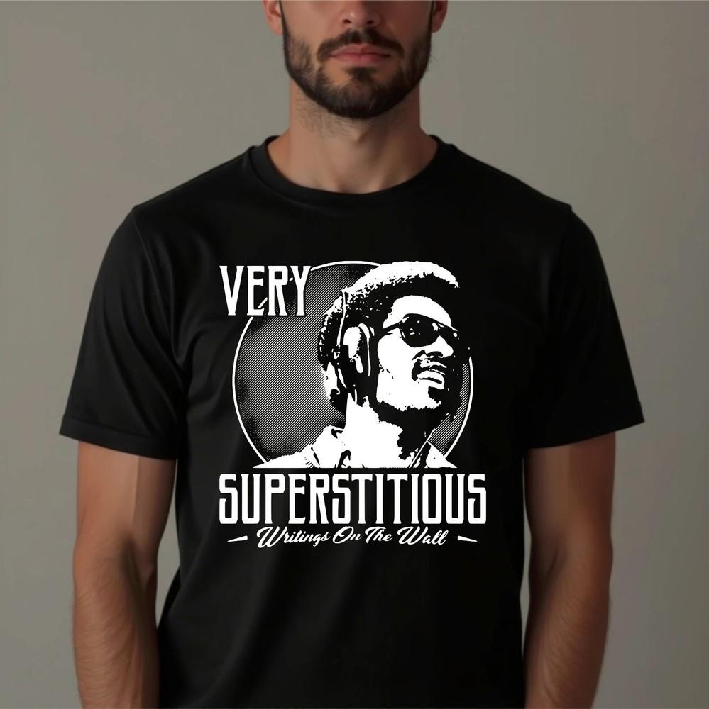 Stevie Wonder Black Cotton Shirt Full size S-5XL Unisex TU1453 Unisex T-Shirt M