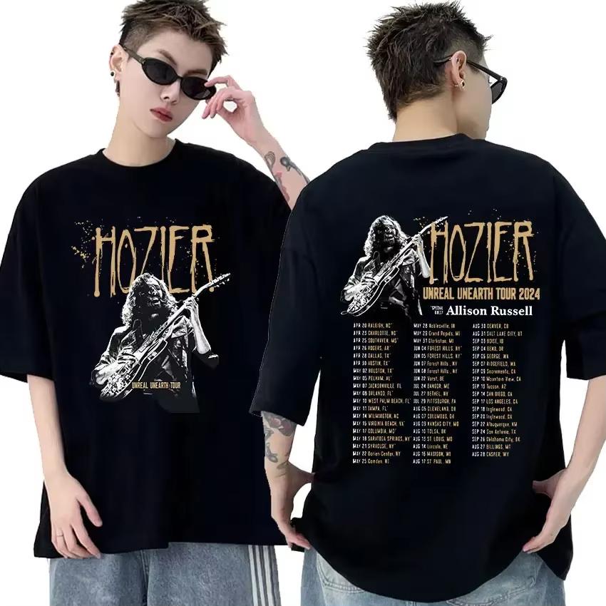 Hotsale Hozier Jesus 2025 Pattern Printed Tshirt Womens Hip Hop Retro Short Sleeve Tshirt Casual Oversized Tshirt Street Wear