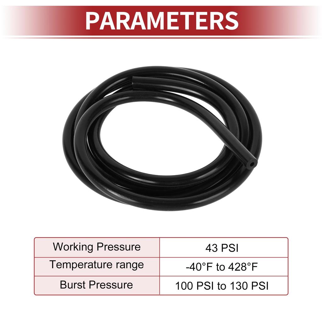ACROPIX 130 PSI Max Pressure Silicone Vacuum Tube Hose Automotive Vacuum Line High Temperature