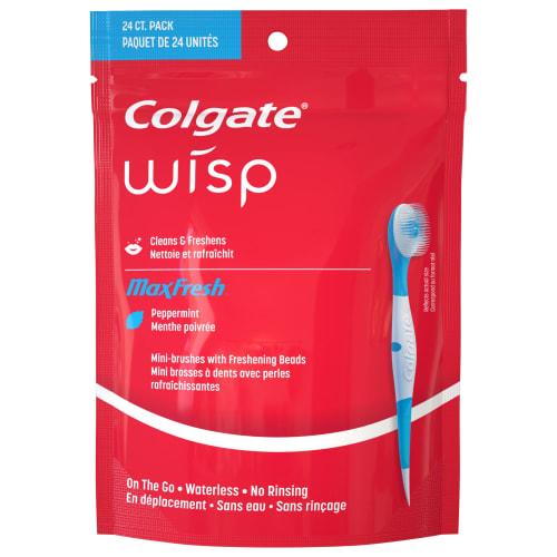 

Colgate Wisp Портативная мини-щетка Max Fresh, Мята перечная, 24 шт. от Colgate