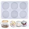 6-Cavity Thick Round Silicone Coaster Mold: DIY Resin Casting Cup Mats, Handmade Crafts & Table Decor