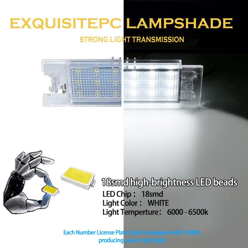2PCS Canbus No Error LED License Plate Light 12V For Alfa Romeo Giulietta Type 940 2010-2020 Car Number Parts Lamp Plug and Play
