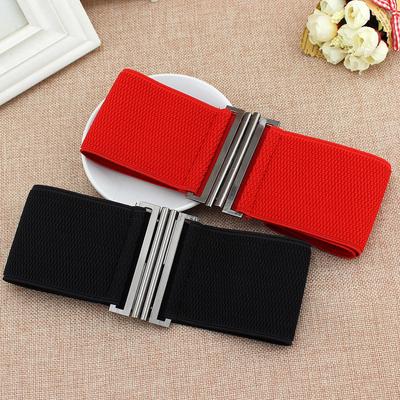 Women'S Loose And Tight Buckle Waist Seal Dress Four Seasons Elastic Belt Women'S Decoration Three Sizes