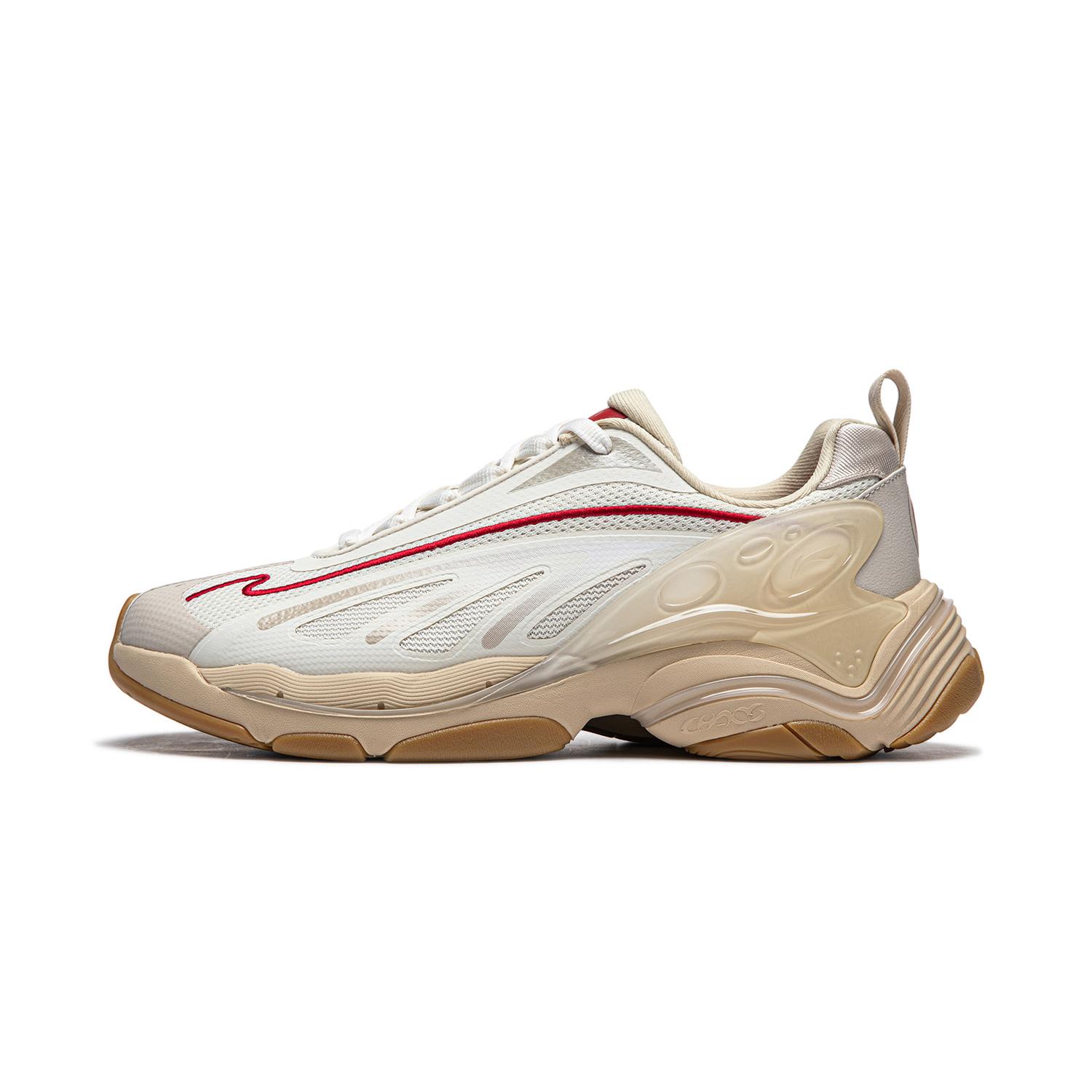 

new LiNing Butterfly 2K Slip Resistant Cushioning Wear Resistant Support Low Top Casual Shoes Unisex Beige 44