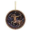Zodiac Sign Decor 2D Flat Pearl Painting Ornament, Double Sided Theme Hanging Gem Home Ornament Art Craft, Rhinestone Beads Pattern Acrylic