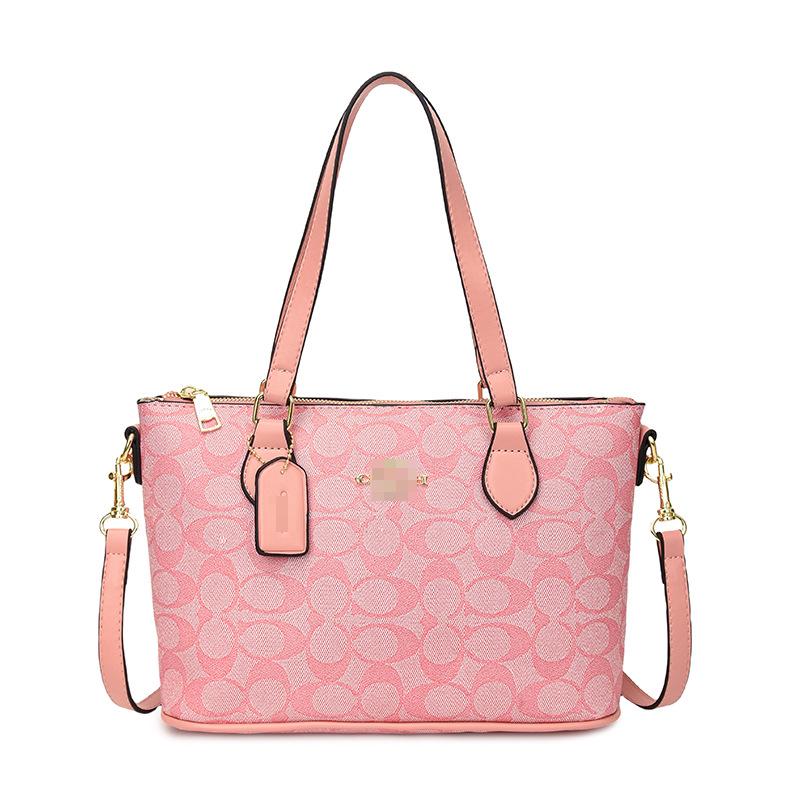 

Women s Classic Flower Print Large-Capacity Tote and Crossbody Bag Without Pendant розовый
