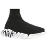 Balenciaga Speed 2.0 Graffiti Recycled Knit Black Women's 617196W2DD41091