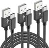 Câble USB Type C - NON - Lot 1m+2m+3m - Charge rapide 3A - Nylon tressé - Transfert 480 Mbps