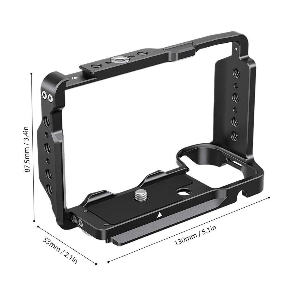 Poyinco JN-138 Camera Video Cage + Top Handle Kit Camera Cage Aluminum Alloy with Cold Shoe Mounts