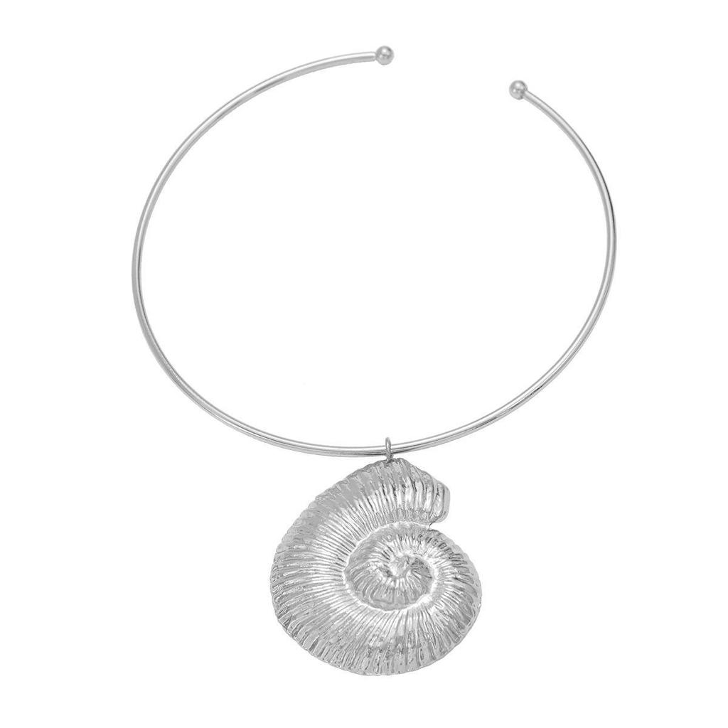 Trendy European & American Metallic Conch Necklace - Women's Summer Fashion Accessory