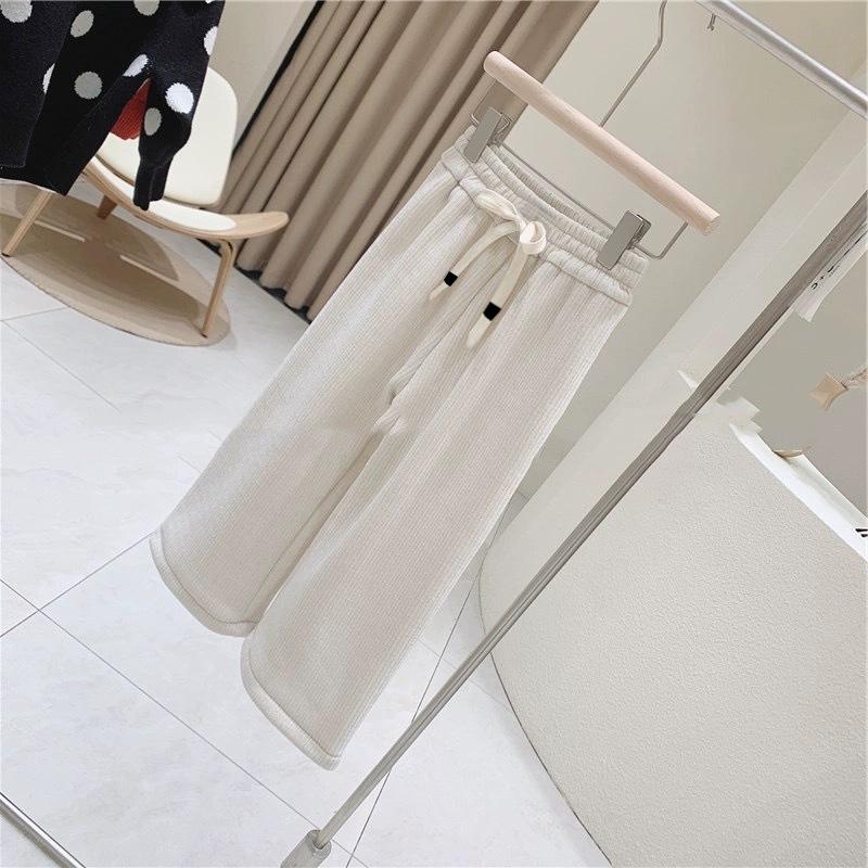 

Girls Warm Wide-Leg Velvet Pants - Autumn/Winter Casual Fashion 160