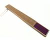 KYOETSU Silk Brown Set Fan for Women Ribs Fan, Plain, Ribs, 2-Piece (Fan, Bag) (Brown 8)