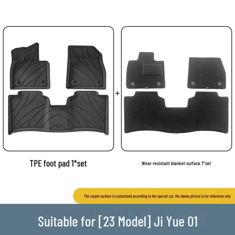 TPE Floor, Trunk, and Seat Back Mats for 2023 Ji Yue 01 Car