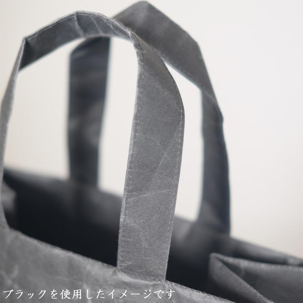 SIWA Kamiwa Round Bag, Black, Water-Resistant, Washi Paper, Wrinkle-Resistant, Lightweight, Solid Color, Stylish, for Men and Women, Eco-Friendly,