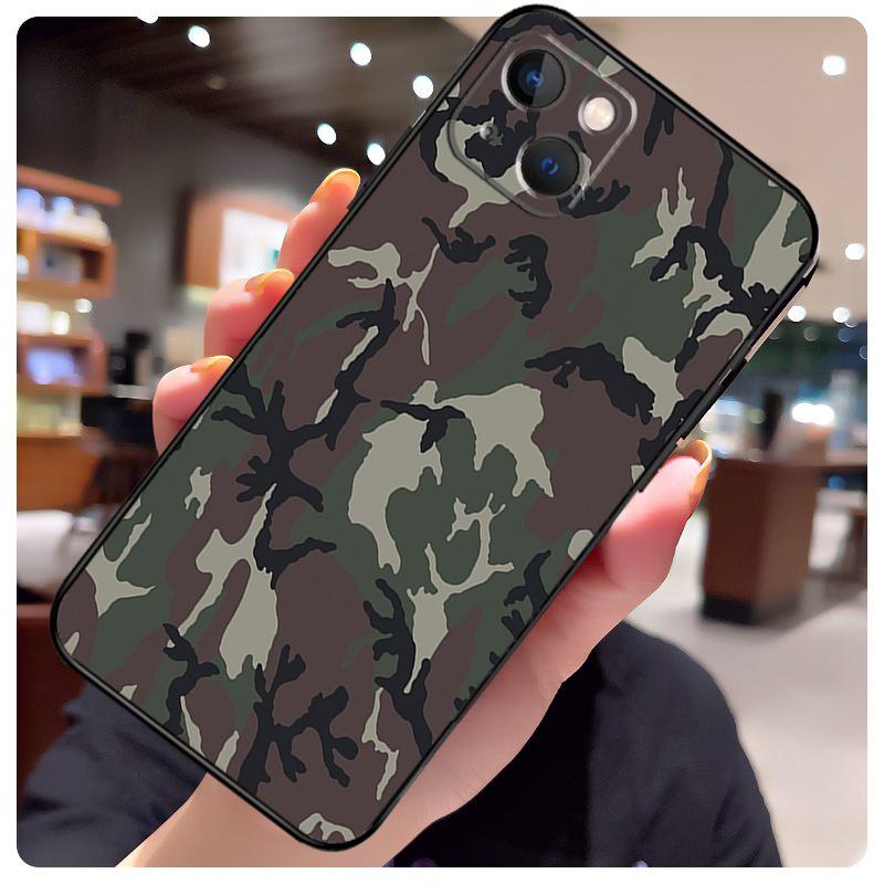 Military Army Camouflage Case For iPhone 17 Pro Max 15 14 13 11 12 16 Pro Max mini 15 16 Plus 16e 17 Air Phone Cover