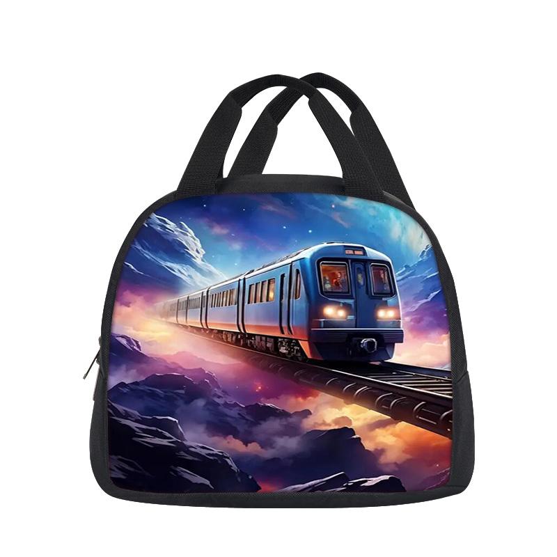 Train Lunch Bag with Insulation Large Capacity Lightweight Printing New Design the Best School Companion for Both Boys and Girls