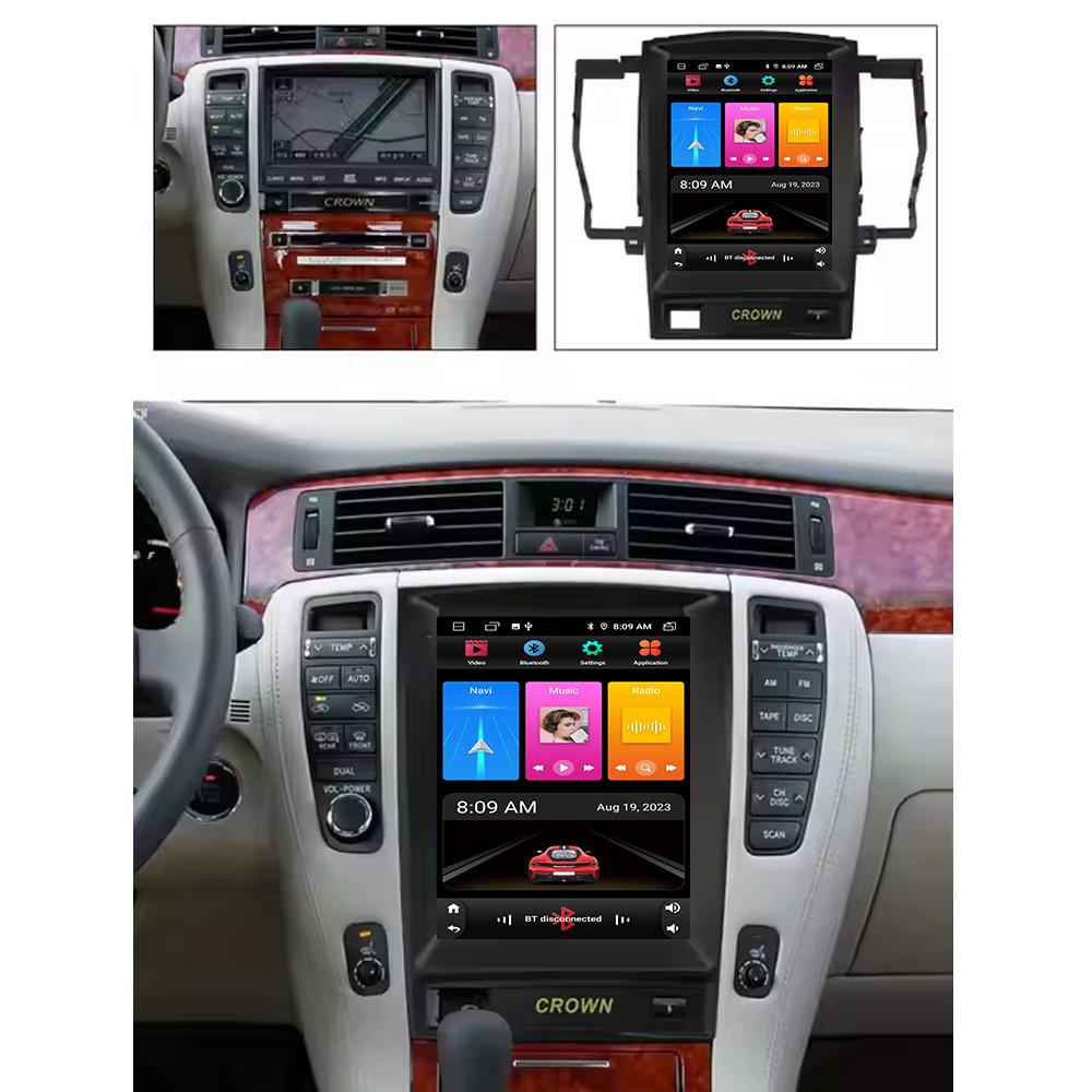 For Tesla Android Automobile Intelligent System For Toyota Crown 2005-2009 Wireless Carplay BT WIFI Car Radio Multimedia Player