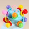 Star Grip Ball Rattle Tooth Glue Toy Can Rotate Pronunciation