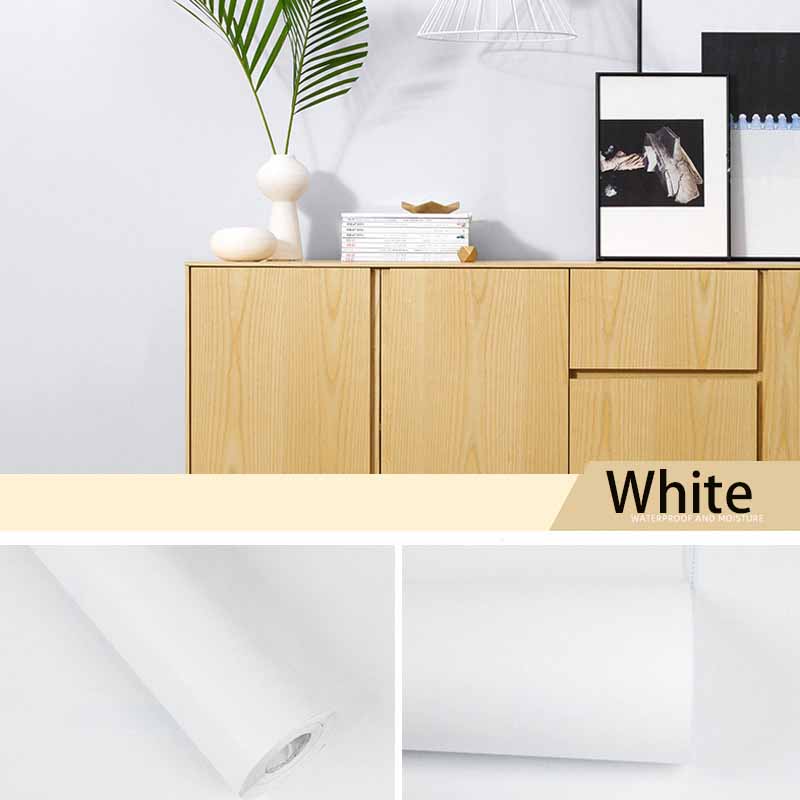 Самоклеящиеся ПВХ обои однотонные водонепроницаемые отслаивающиеся наклейки на стену съемный декор для стен 45cm*10m