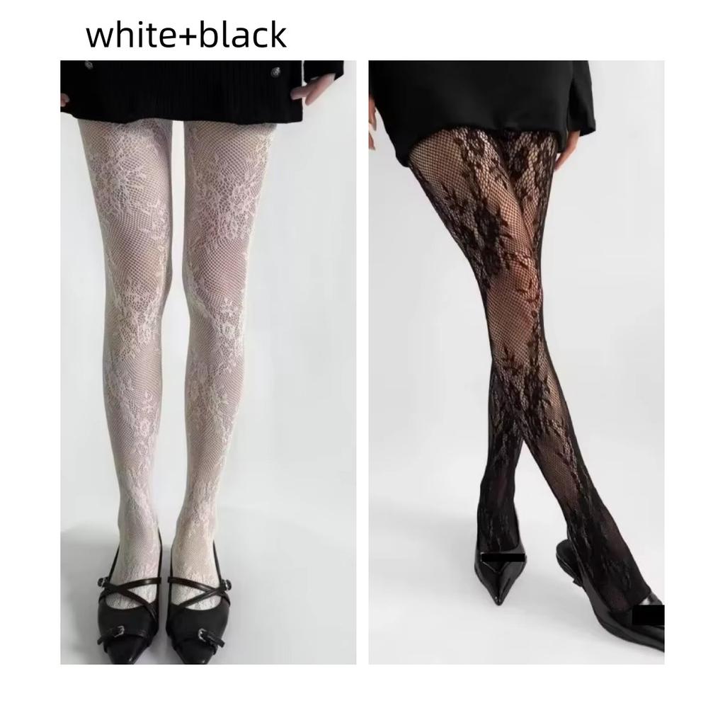 Nuovi Collant Donna Sexy Pizzo Floreale Coscia Alta Calze Collant Lingerie Calzetteria Rete Rete Calze Collant Donna