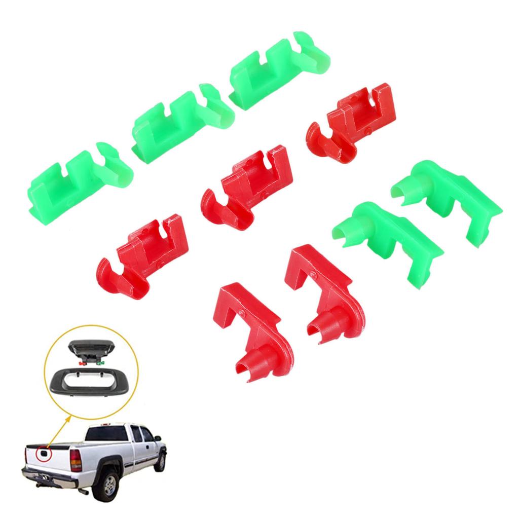 5 Pair Left and Right Tailgate Handle Rod Clips for OEM Handle Replacement Tailgate Handle Rod Clips