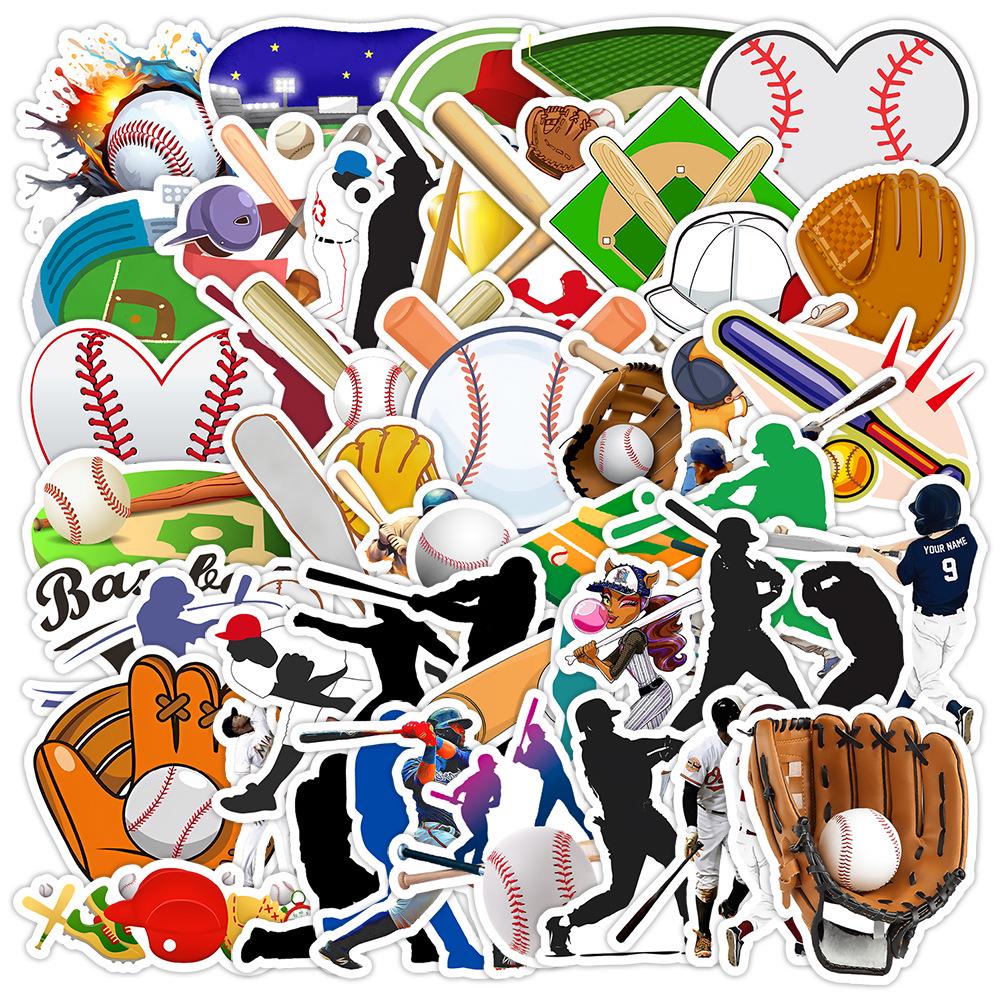 50 Sports Baseball Graffiti Waterproof Stickers for Water Bottles & Computers