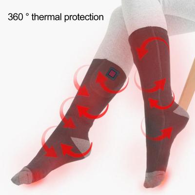 Heated Socks 3 Temperatures Adjustment Keep Warm USB Rechargeable Winter Long Electric Heating