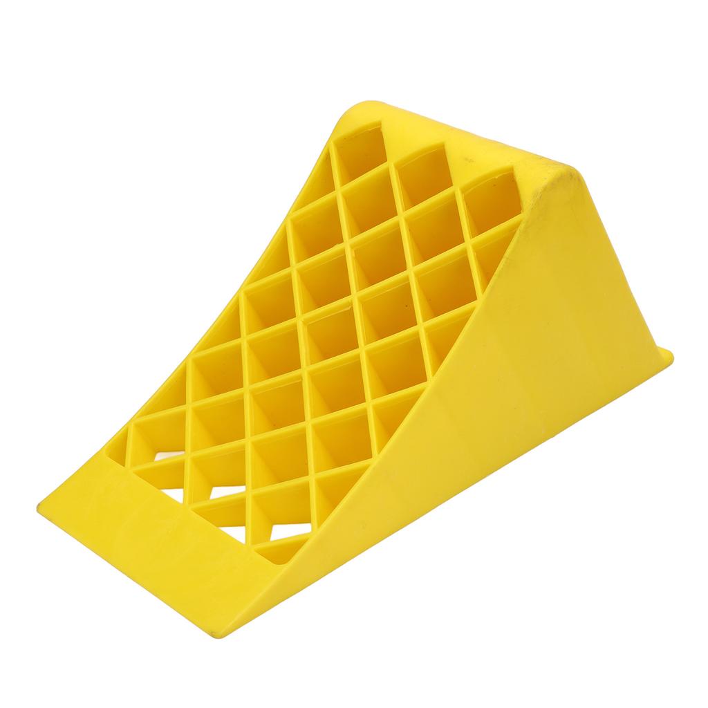 Heavy Duty Wheel Chocks Yellow High Visibility Premium Plastic Wheel Stopper for Car Travel