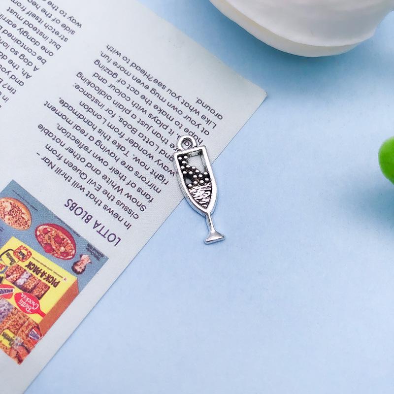 

Antique Silver Burgundy Wine Bottle Opener Pendant Bracelet Charm Brooch Jewelry Accessories