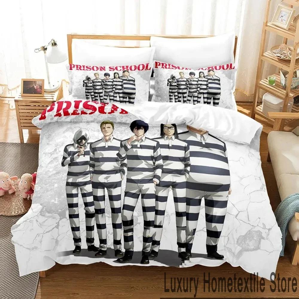 Comfortable Anime Print Duvet Cover Set With Duvet Cover And Pillowcases King Queen Twin Sizes For All Ages
