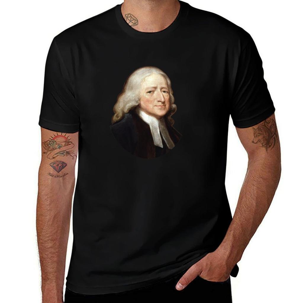 John Wesley Portrait George Romney TShirt Daily Casual Short Sleeve Tee Shirt